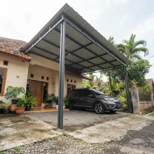 Kanopi Carport Rangka Baja Profil Kotak Atap Gelombang [3]