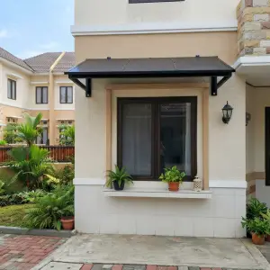 Kanopi Jendela Besi Atap Spandek Finishing Doff Hitam [2]