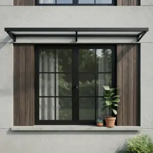 Kanopi Jendela Besi Hollow Atap Polycarbonate