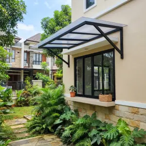 Kanopi Jendela Besi Hollow Atap Polycarbonate Transparan [2]