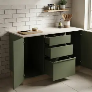 Kitchen Base Cabinet 2 Pintu 3 Laci Finishing Matte [4]