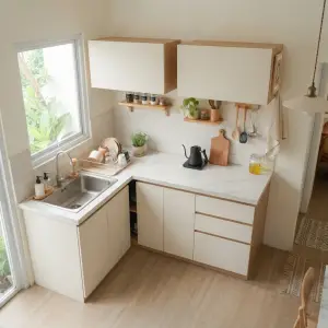 Kitchen Cabinet L-Shape Minimalis Finishing HPL [3]