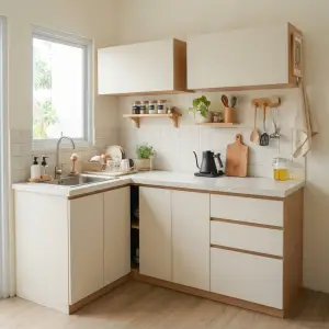 Kitchen Cabinet L-Shape Minimalis Finishing HPL [4]