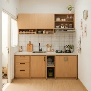 Kitchen Cabinet Minimalis Set Atas Bawah Finishing HPL