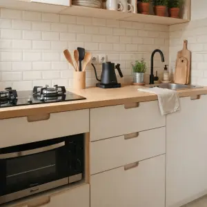 Kitchen Cabinet Set Minimalis Skandinavian dengan Open Shelf [3]