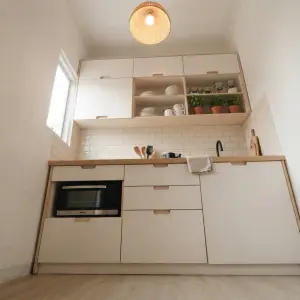 Kitchen Cabinet Set Minimalis Skandinavian dengan Open Shelf [4]