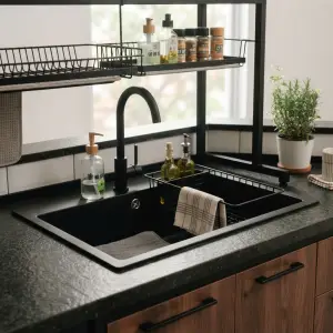 Kitchen Set Industrial L-Shape Top Granit Hitam [3]
