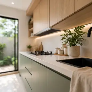 Kitchen Set Kayu Oak Sage Green Dua Lapis [4]