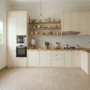 Kitchen Set L-Shape Pintu Shaker Finishing Duco