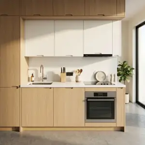 Kitchen Set Minimalis Two-Tone Oak White [4]