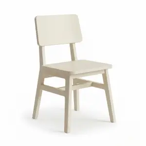 Kursi Cafe Kayu Solid Finishing Putih Krem