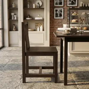 Kursi Cafe Kayu Solid Slat Back Wenge [3]