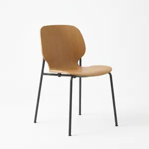 Kursi Cafe Plywood Rangka Besi Hitam
