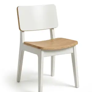 Kursi Makan Kayu Scandinavian Two-Tone