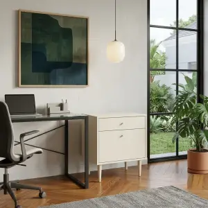 Lemari Laci Kayu Scandinavian dengan Kaki Lancip [2]