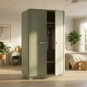 Lemari Pakaian 2 Pintu Finishing Duco Sage Green [4]