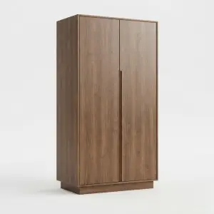 Lemari Pakaian 2 Pintu Finishing Walnut
