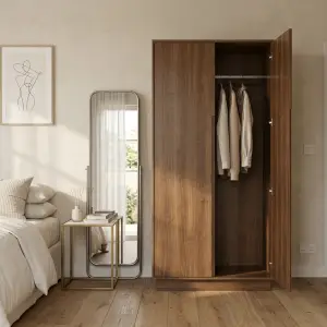 Lemari Pakaian 2 Pintu Finishing Walnut [4]