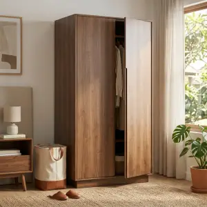Lemari Pakaian 2 Pintu Finishing Walnut [5]