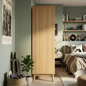 Lemari Pakaian 2 Pintu Skandinavia Finishing Oak Natural [4]