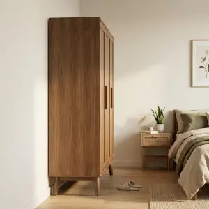 Lemari Pakaian 3 Pintu Gaya Scandinavian Kayu Solid [4]