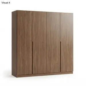 Lemari Pakaian 4 Pintu Finishing Walnut