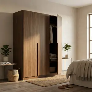 Lemari Pakaian 4 Pintu Finishing Walnut [2]