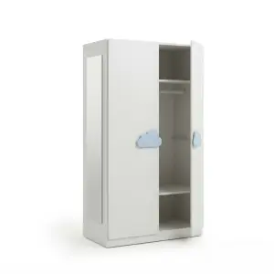Lemari Pakaian 4 Pintu Finishing Walnut & Cermin