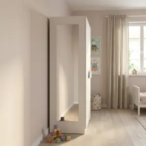 Lemari Pakaian 4 Pintu Finishing Walnut & Cermin [3]