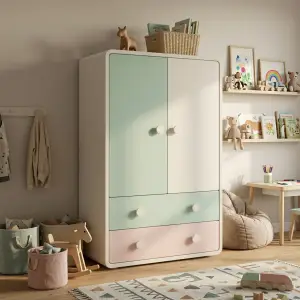 Lemari Pakaian Anak 2 Pintu dengan Laci [2]