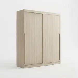 Lemari Pakaian Pintu Geser Finishing Oak Natural