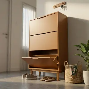 Lemari Sepatu Flip-Door Skandinavis 3 Pintu [4]