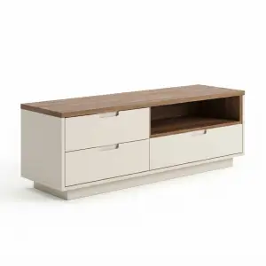 Lemari TV Laci Tiga Pintu Open Shelf Skandinavian