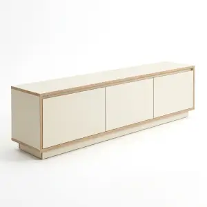Lemari TV Minimalis Plywood Pintu 3 Panel