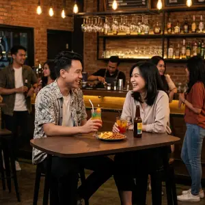 Meja Bar Kaki Besi Rangka H-Brace Top Kayu [5]