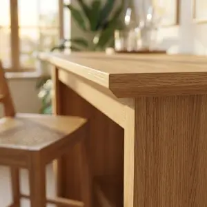 Meja Bar Kayu Minimalis dengan Footrest [5]