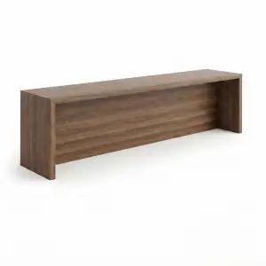 Meja Bar Kayu Walnut Panel Penuh