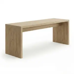 Meja Bar Panel Kayu Motif Oak Natural