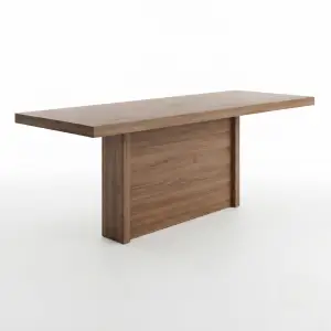 Meja Bar Panel Kayu Solid Finishing Natural