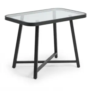 Meja Cafe Rangka Besi Kaca Tempered Rounded [5]