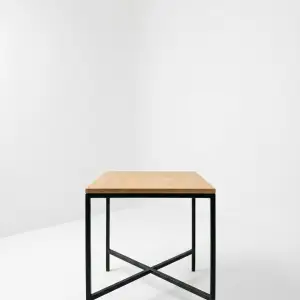 Meja Cafe Rangka Besi Top Kayu [2]