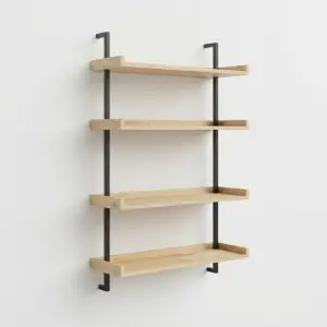 Rak Display Dinding Kayu Besi untuk Toko Kosmetik dan Retail [5]