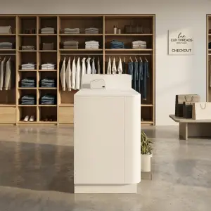 Meja Kasir Minimalis Finishing Doff untuk Toko Retail [2]