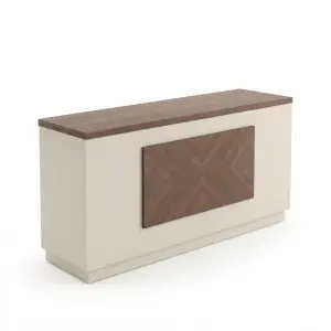 Meja Kasir Minimalis Panel Motif Chevron [5]