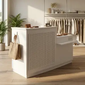 Meja Kasir Minimalis Side Counter untuk Toko Retail