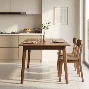 Meja Makan Kayu Solid Kaki Lancip Gaya Scandinavian [3]