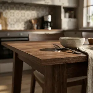 Meja Makan Kayu Solid Kaki Lancip Gaya Scandinavian [6]