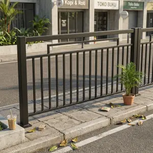 Pagar Pembatas Jalan Besi Hollow Minimalis