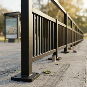 Pagar Pembatas Trotoar Besi Hollow Finishing Powder Coat [3]