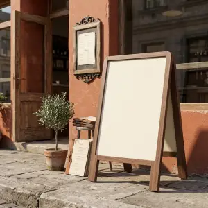 Papan A-Frame Kayu untuk Cafe dan Restoran [4]